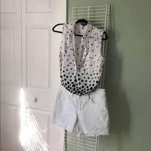 White shorts frayed edges